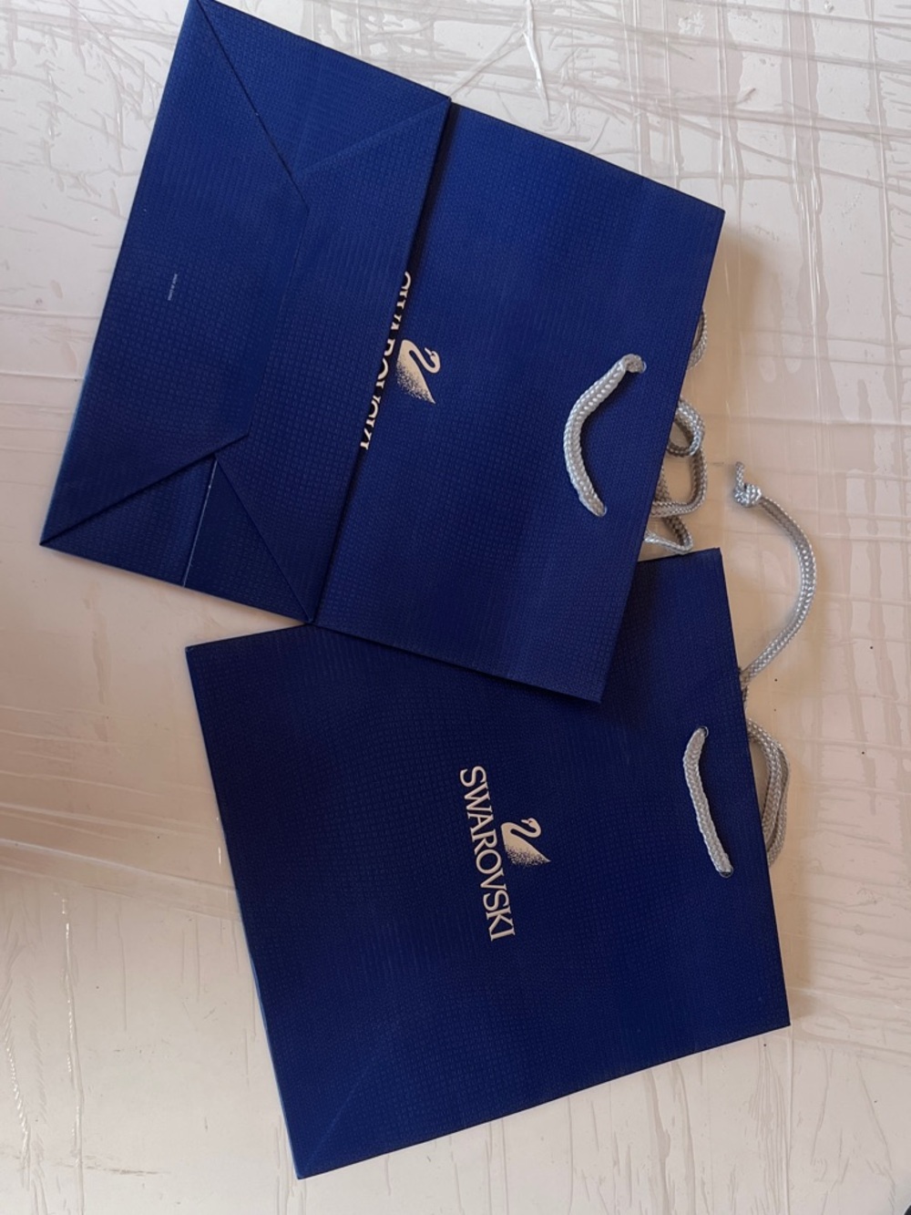 2Pc Swarovski Royal Blue Paper Gift Bags
